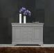 Petit Buffet 2 portes 7 tiroirs réalisé en Merisier Massif de style Louis Philippe Finition Gris Patiné et Usé BUFFET Petit Buffet 2 portes 7 tiroirs réalisé en Merisier Massif de style Louis Philippe Finition Gris Patiné et Usé BUFFET