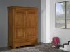 Armoire 2 portes 2 tiroirs Odile réalisée en Merisier Massif de style Louis Philippe ARMOIRE Armoire 2 portes 2 tiroirs Odile réalisée en Merisier Massif de style Louis Philippe ARMOIRE