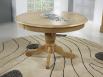 Table ronde Benoit de style Louis Philippe réalisée en Chêne massif diamètre 105 avec 2 allonges de 40 cm Table ronde diam.105 Table ronde Benoit de style Louis Philippe réalisée en Chêne massif diamètre 105 avec 2 allonges de 40 cm Table ronde diam.105