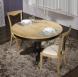 Table ronde pied central Anna réalisée en Chêne Massif de style Louis Philippe DIAMETRE 120 - 2 allonges de 40 cm Finition Chêne Brossé Naturel et Noir délavé Table ronde diam.120 Table ronde pied central Anna réalisée en Chêne Massif de style Louis Philippe DIAMETRE 120 - 2 allonges de 40 cm Finition Chêne Brossé Naturel et Noir délavé Table ronde diam.120