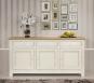 Buffet 3 portes Yann réalisé en Chêne Massif de style Campagnard Finition Chêne Brossé Ivoire2, plateau brossé Naturel BUFFET Buffet 3 portes Yann réalisé en Chêne Massif de style Campagnard Finition Chêne Brossé Ivoire2, plateau brossé Naturel BUFFET