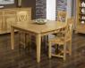 Table de repas carrée réalisée en Chêne Massif 140x140 pieds chanfreins Table de repas carrée Table de repas carrée réalisée en Chêne Massif 140x140 pieds chanfreins Table de repas carrée