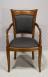 Fauteuil Pauline réalisé en Merisier Massif de style Louis Philippe Moleskine noir Fauteuil Fauteuil Pauline réalisé en Merisier Massif de style Louis Philippe Moleskine noir Fauteuil