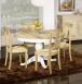 Table ronde pied central réalisée en Chêne Massif de style Louis Philippe DIAMETRE 120 - 2 allonges de 40 cm Finition Chêne Brossé Naturel et Ivoire Table ronde diam.120 Table ronde pied central réalisée en Chêne Massif de style Louis Philippe DIAMETRE 120 - 2 allonges de 40 cm Finition Chêne Brossé Naturel et Ivoire Table ronde diam.120