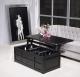 Table Basse Bar Pauline réalisée en Merisier de style Louis Philippe Laqué Noir TABLE BASSE Table Basse Bar Pauline réalisée en Merisier de style Louis Philippe Laqué Noir TABLE BASSE