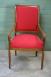 Fauteuil Crosse de style Louis Philippe TISSU ROUGE Fauteuil Fauteuil Crosse de style Louis Philippe TISSU ROUGE Fauteuil