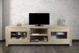 Meuble TV 2 portes Vitrées Loann réalisé en chêne massif de style Contemporain MEUBLE TV Meuble TV 2 portes Vitrées Loann réalisé en chêne massif de style Contemporain MEUBLE TV