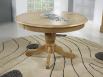 Table ronde pied central Anna réalisée en Chêne Massif de style Louis Philippe DIAMETRE 120 - 2 allonges de 40 cm Table ronde diam.120 Table ronde pied central Anna réalisée en Chêne Massif de style Louis Philippe DIAMETRE 120 - 2 allonges de 40 cm Table ronde diam.120