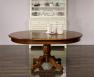 Table ovale pied central Annie 160x120 réalisée en Merisier de style Louis Philippe Plateau marqueté Table de SAM ovale 