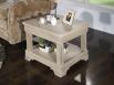 Petite table basse Ines réalisée en chêne de style Louis Philippe Finition Chêne Brossé Blanchi table basse carrée Petite table basse Ines réalisée en chêne de style Louis Philippe Finition Chêne Brossé Blanchi table basse carrée