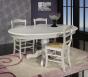 Table Ovale 135x110 pied central Delphine réalisée en Merisier Massif de style Louis Philippe Finition Gris Perle Table de SAM ovale Table Ovale 135x110 pied central Delphine réalisée en Merisier Massif de style Louis Philippe Finition Gris Perle Table de SAM ovale