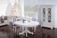 Table ovale Pied central réalisée en Merisier Massif 160x120 - 4 allonges de 40 cm Finition Ivoire Table de SAM ovale Table ovale Pied central réalisée en Merisier Massif 160x120 - 4 allonges de 40 cm Finition Ivoire Table de SAM ovale