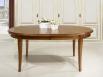 Table Ovale Estelle, 180x120 réalisée en Merisier Massif de style Louis Philippe - PIEDS FUSEAUX Table de SAM ovale 