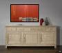 Buffet 3 portes 4 tiroirs réalisé en Chêne Massif de style Campagnard Finition Chêne Brossé Blanchi BUFFET Buffet 3 portes 4 tiroirs réalisé en Chêne Massif de style Campagnard Finition Chêne Brossé Blanchi BUFFET