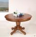 Table ronde pieds central réalisée en Chêne de style Louis Philippe DIAMETRE 120 - 2 ALLONGES DE 40 CM Table ronde diam.120 