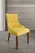 Chaise de séjour Capitonnée, 4 pieds en Merisier Massif Tissu jaune CHAISES Chaise de séjour Capitonnée, 4 pieds en Merisier Massif Tissu jaune CHAISES