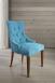 Chaise de séjour Capitonnée, 4 pieds en Merisier Massif Tissu Bleu CHAISES Chaise de séjour Capitonnée, 4 pieds en Merisier Massif Tissu Bleu CHAISES