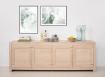 Buffet 4 portes Loann réalisé en chêne de Ligne Contemporaine Finition Brossé Blanchi BUFFET Buffet 4 portes Loann réalisé en chêne de Ligne Contemporaine Finition Brossé Blanchi BUFFET