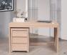 Bureau Contemporain en chêne accompagné de son caisson de 3 tiroirs sur roulettes Finition Chêne Brossé Blanchi Bureau Bureau Contemporain en chêne accompagné de son caisson de 3 tiroirs sur roulettes Finition Chêne Brossé Blanchi Bureau