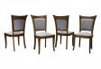 Lot de 4 Chaises Pauline en Merisier Massif de style Louis Philippe Tissu Kénia Gris clair CHAISES Lot de 4 Chaises Pauline en Merisier Massif de style Louis Philippe Tissu Kénia Gris clair CHAISES