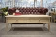 Table basse Pédro réalisée en Chêne de style Directoire Finition Chêne Brossé Blanchi TABLE BASSE Table basse Pédro réalisée en Chêne de style Directoire Finition Chêne Brossé Blanchi TABLE BASSE