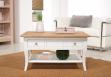 Table Basse rectangulaire Alexandre réalisée en Chêne de style Louis Philippe Longueur 85 cm Ivoire Table basse rectangulaire Table Basse rectangulaire Alexandre réalisée en Chêne de style Louis Philippe Longueur 85 cm Ivoire Table basse rectangulaire