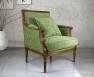 Fauteuil Laura de style Louis XVI réalisé en hêtre massif Tissu Vert Fauteuil Fauteuil Laura de style Louis XVI réalisé en hêtre massif Tissu Vert Fauteuil