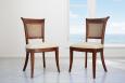 Lot de 2 Chaises Ambre réalisée en Merisier de style Louis Philippe Tissu Aldeco CHAISES Lot de 2 Chaises Ambre réalisée en Merisier de style Louis Philippe Tissu Aldeco CHAISES
