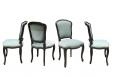 Lot de 4 Chaise Mila réalisée en merisier de style Louis XV Laqué Noir tissu aldeco SEULEMENT 1 LOT DISPONIBLE Lot de 4 Chaise Mila réalisée en merisier de style Louis XV Laqué Noir tissu aldeco SEULEMENT 1 LOT DISPONIBLE