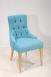 Chaise de séjour Capitonnée, 4 pieds en Chêne Massif Tissu bleu CHAISES Chaise de séjour Capitonnée, 4 pieds en Chêne Massif Tissu bleu CHAISES