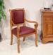 Fauteuil Crosse de style Louis Philippe en chêne massif Moleskine bordeaux Fauteuil Fauteuil Crosse de style Louis Philippe en chêne massif Moleskine bordeaux Fauteuil