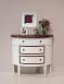 Commode 1/2 Lune 3 tiroirs en Merisier de style Louis XVI, Laqué Ivoire COMMODE Commode 1/2 Lune 3 tiroirs en Merisier de style Louis XVI, Laqué Ivoire COMMODE