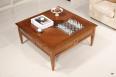 Table Basse Amandine réalisée en merisier de style Directoire 80x80 table basse carrée Table Basse Amandine réalisée en merisier de style Directoire 80x80 table basse carrée